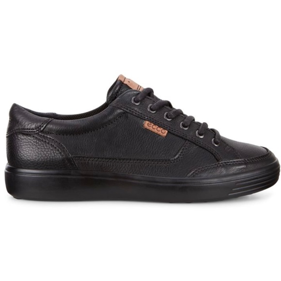 Ecco Soft 7 Men’s Black Leather Low top Sneakers Comfortable lace up loafers 10 main image 5